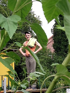 Aufgenommen im Garten des Cafe Kaffeesatz. -- FOTO: Wilfried Gierden --