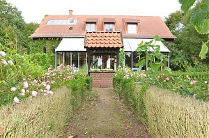 Der Garten des Cafe Kaffeesatz an der Biologischen Station. -- FOTO: Maria Herzger --